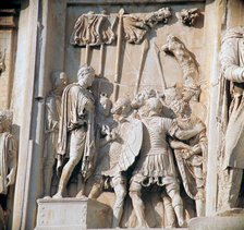 Detail from the arch of Constantine, 3rd century. Artist: Unknown
