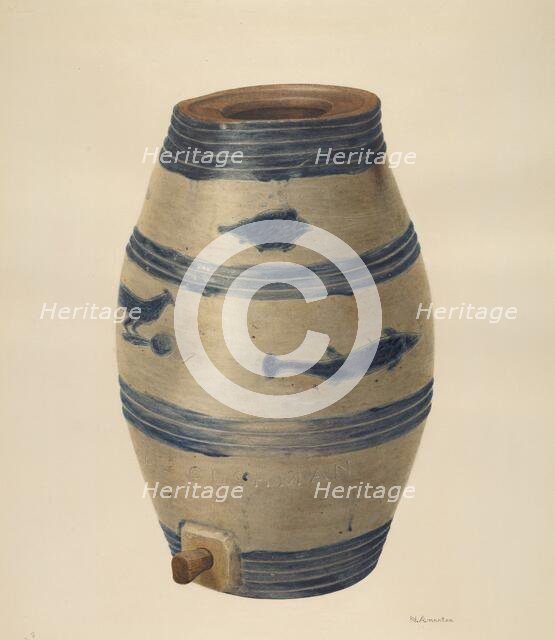 Water or Wine Jug, c. 1939. Creator: Nicholas Amantea.