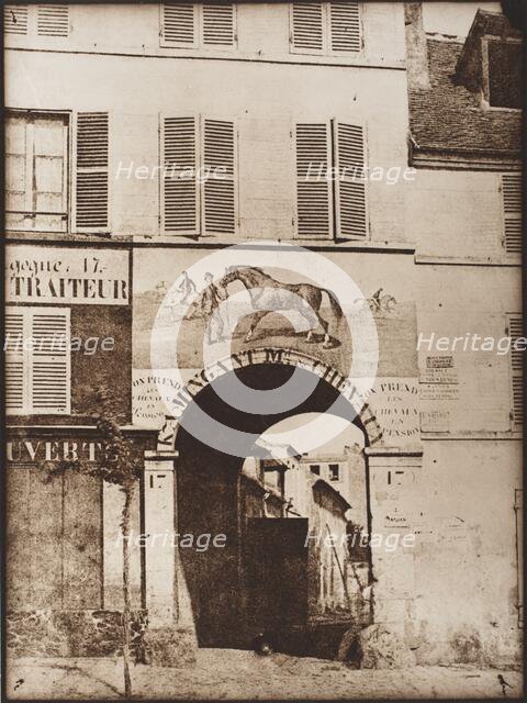 Arch & Picture Of Horse, c.1847, printed 1976. Creator: Hippolyte Bayard.