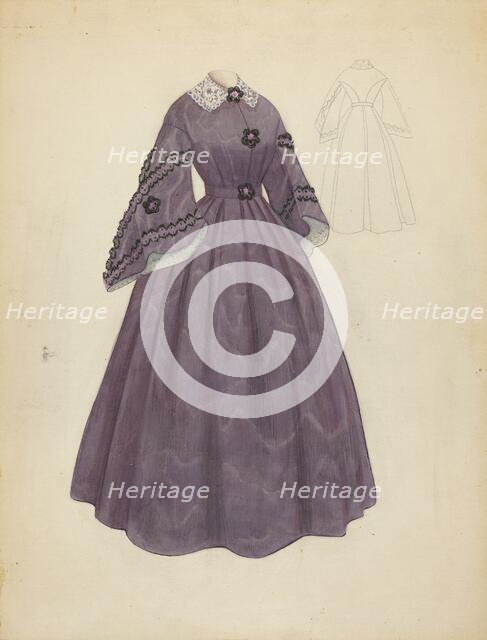 Dress, c. 1940. Creator: Jessie M. Benge.