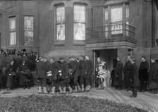 Admiral George Dewey, U.S.N. - Coffin Leaving House, 1917. Creator: Harris & Ewing.