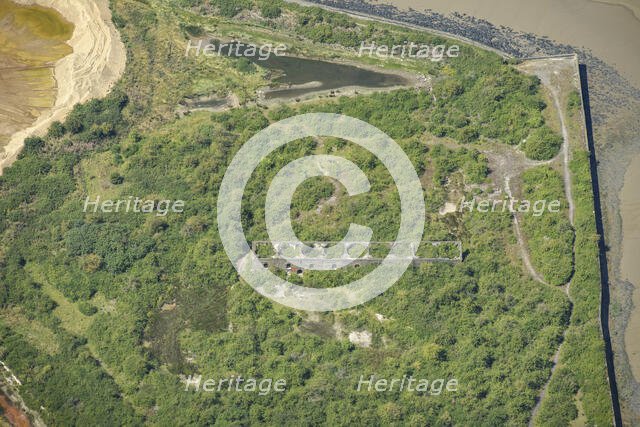 Nine Elms Works, a 19th century Portland cement works, Medway, 2024. Creator: Damian Grady.