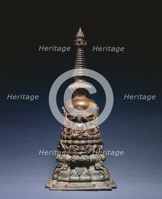 Miniature Votive Stupa, c. 1000s. Creator: Unknown.