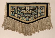 Dance Blanket with Diving Whale and Raven Motifs, Northwest Coast, Late 19th century. Creator: Unknown.