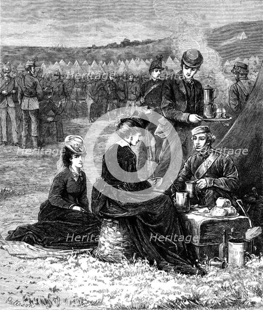 The Autumn Campaign: an early breakfast in camp, 1871. Creator: Unknown.