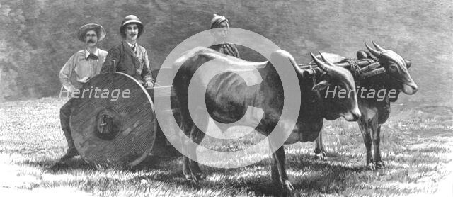 ''Prince Albert Victor with the "Elephant King" in a Jungle Waggon in Mysore, India', 1890. Creator: Unknown.