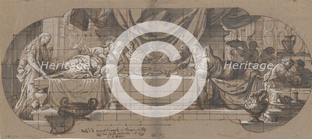 Feast in the House of Simon, 1699 or before. Creator: Melchior Steidl.