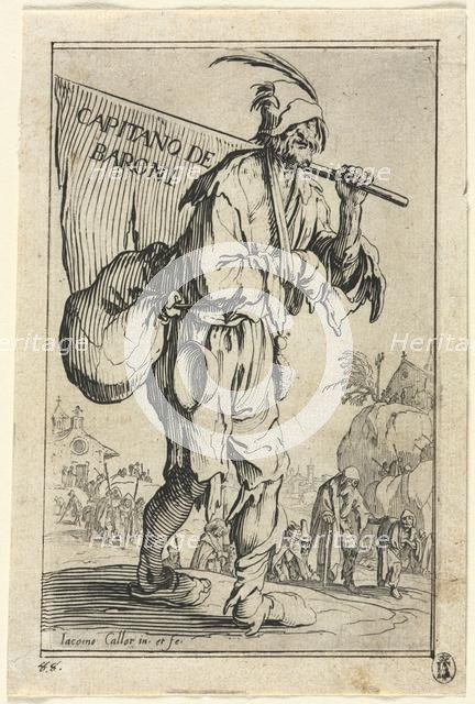 The Beggars: Frontispiece: Captain of the Barons, c. 1623. Creator: Jacques Callot (French, 1592-1635).