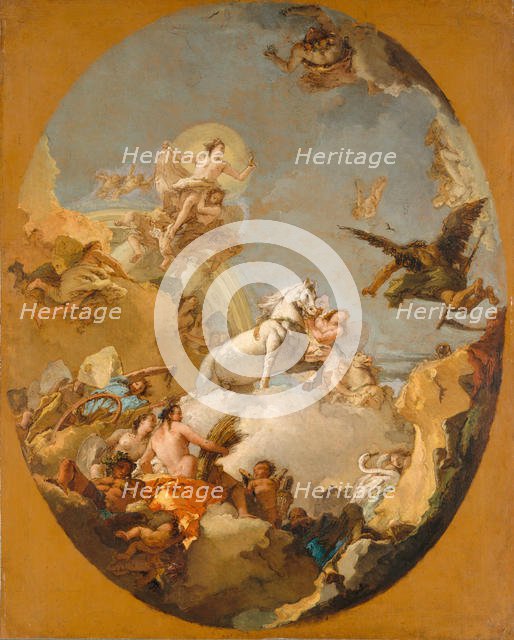 The Chariot of Aurora, 1760s. Creator: Giovanni Battista Tiepolo.