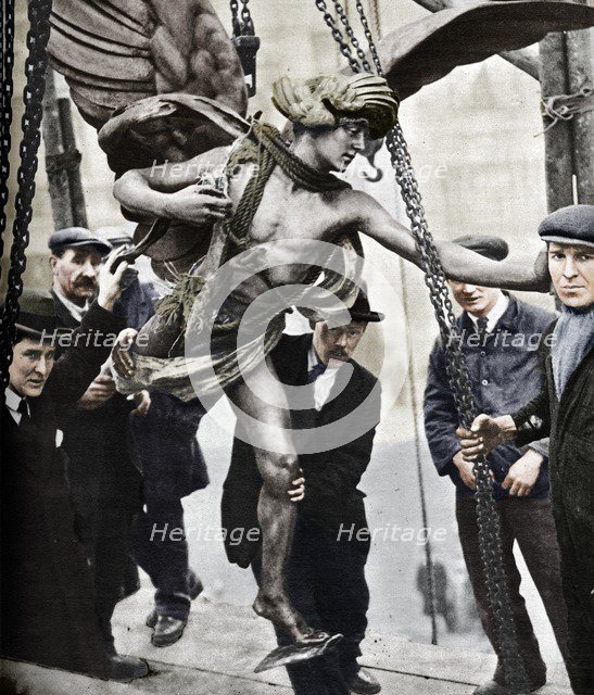 'The removal of Eros', 1925, (1938). Artist: Unknown.