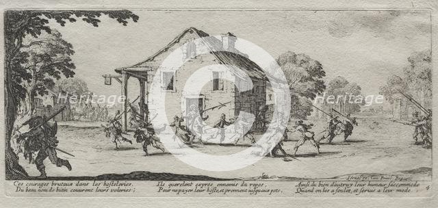 The Large Miseries of War: Marauding, 1633. Creator: Jacques Callot (French, 1592-1635).