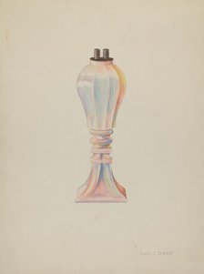 Whale Oil Lamp, 1935/1942. Creator: David S De Vault.