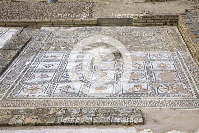 A mosaic in House 2, Italica, Spain, 2007. Artist: Samuel Magal