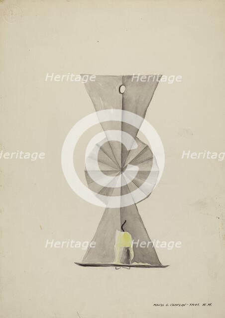 Tin Sconce, 1935/1942. Creator: Majel G. Claflin.