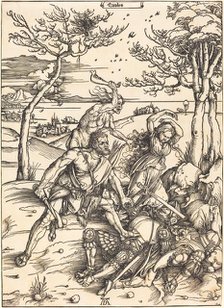 Hercules Conquering Cacus ("Ercules"), c. 1496. Creator: Albrecht Durer.