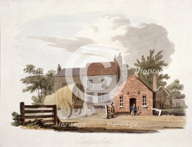 Kensington Turnpike, London, c1810. Artist: William Pickett