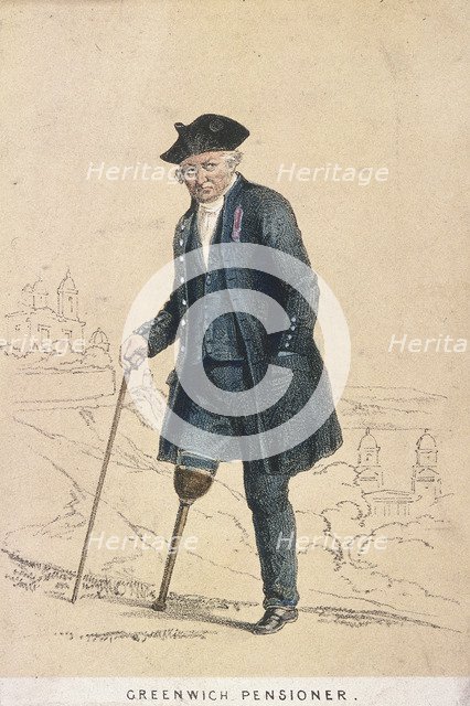 A Greenwich pensioner with one leg, 1855. Artist: Day & Son