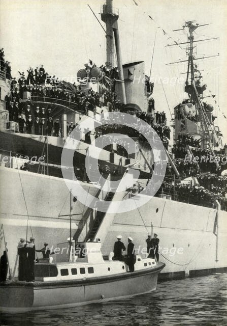 'H.M.S. Vanguard Commissioned.', 1947. Creator: Unknown.