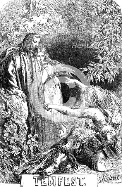 Scene from Shakespeare's The Tempest, 1856-1858. Artist: Sir John Gilbert