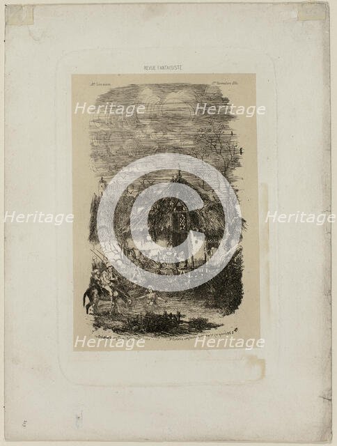 Farm Cottage, from Revue Fantaisiste, 1861. Creator: Rodolphe Bresdin.