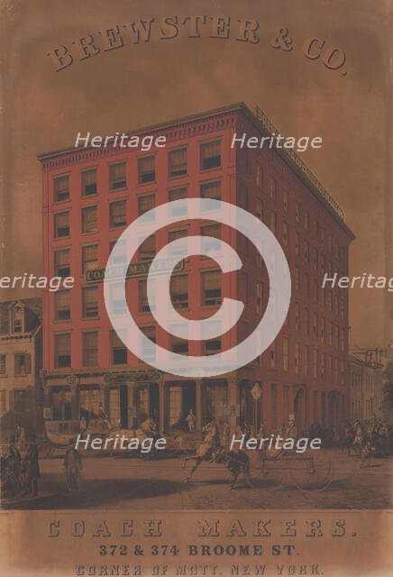 Brewster & Co. Coach Makers, 372 & 374 Broome St., ca. 1860-70. Creators: Charles Parsons, Endicott & Co..
