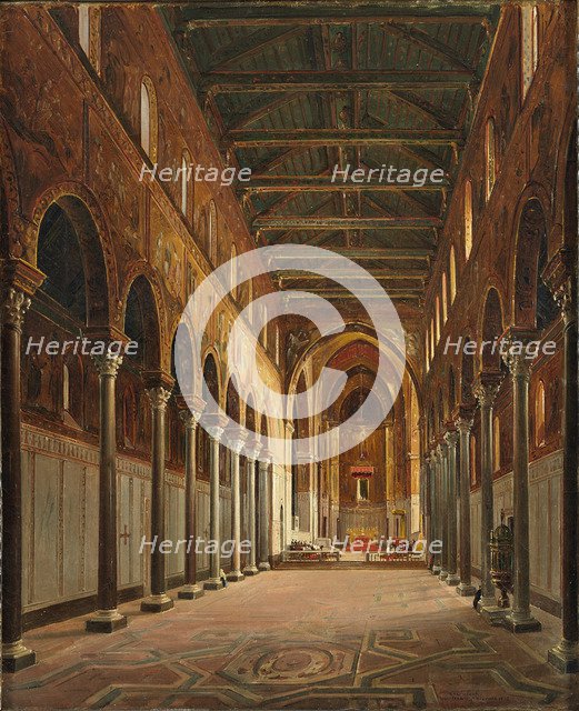 Interior of the Monreale Cathedral Santa Maria Nuova. Artist: Vervloet, Frans (1795-1872)