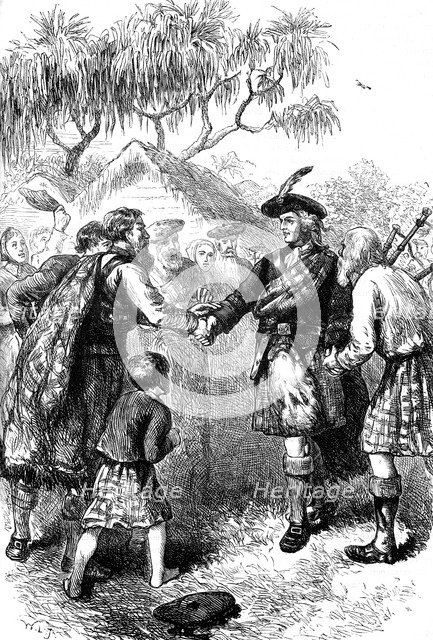 Visit of James Oglethorpe to the Highland colony, Georgia, c1730s (c1880). Artist: Unknown