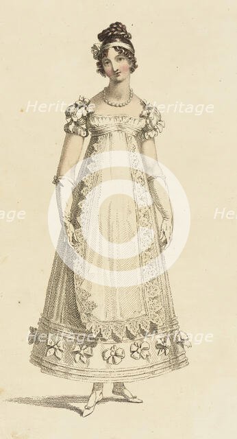 Fashion Plate (Parisian Ball Dress), 1817. Creator: Rudolph Ackermann.