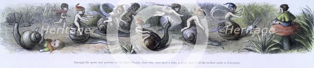 'Water lilies and water fairies of the period', c1869-c1870. Creator: Richard Doyle.