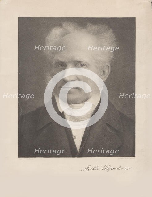 Portrait of Arthur Schopenhauer (1788-1860), First half of the 19th cent. Creator: Rohrbach, Paul (1817-after 1862).