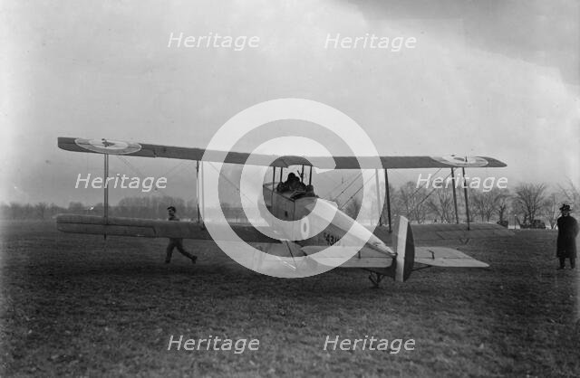 Allied Aircraft - Demonstration At Polo Grounds; Col. Charles E. Lee, British Aviator..., 1917. Creator: Harris & Ewing.