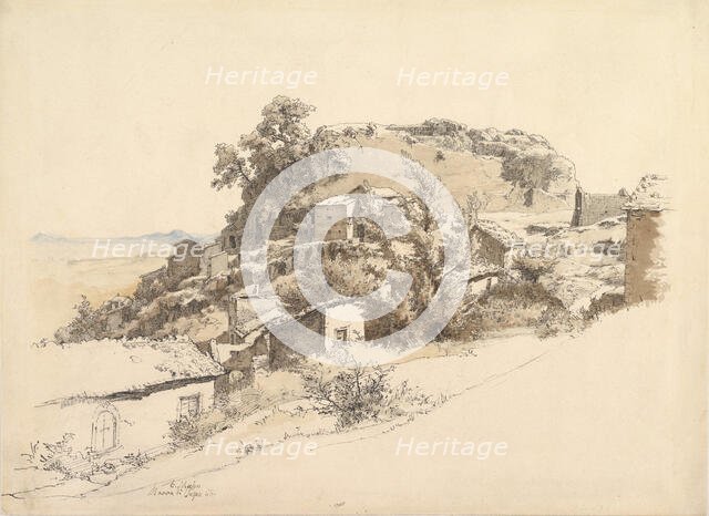 Roman Landscape near Rocca di Papa, 1866. Creator: Ernst Furchtegott Mohn.