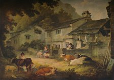 'Cottage Scenery with Cattle, at Ambleside', 1803. Artist: Julius Caesar Ibbetson.