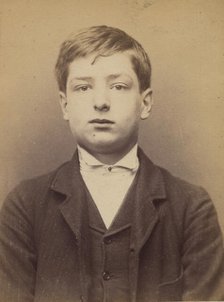 Bordes. Auguste. 15 ans, né à Paris XVIIIe. Garçon Marchand de vins. Anarchiste. 9/3/94., 1894. Creator: Alphonse Bertillon.