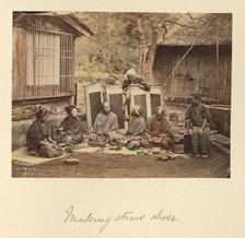 Making Straw Shoes, about 1873-1883. Creator: Shinichi Suzuki I.