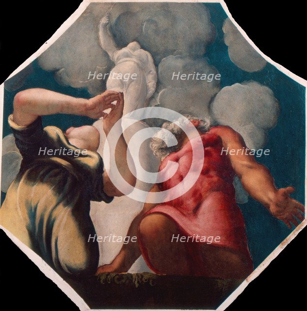 Deucalion and Pyrrha. Artist: Tintoretto, Jacopo (1518-1594)