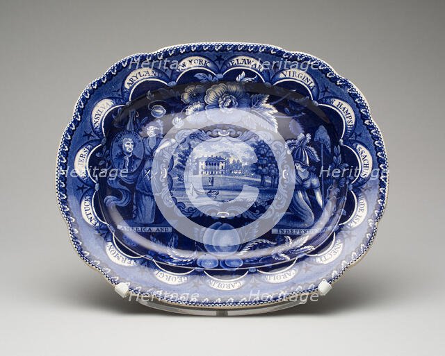 Platter, c. 1826. Creator: James and Ralph Clews.