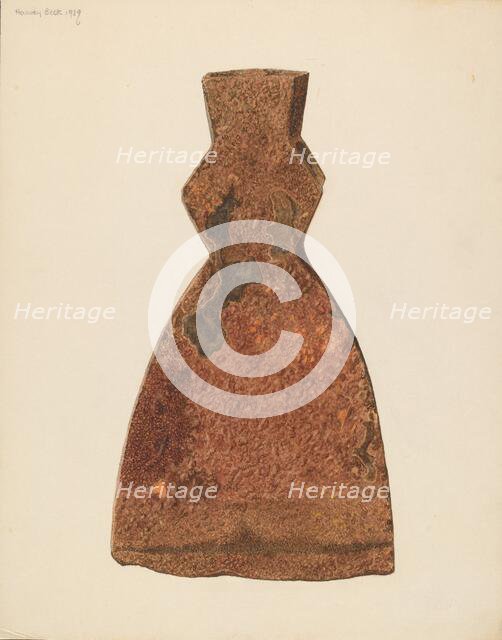 Ship Builder's Axe Head, 1939. Creator: Harvey Beck.