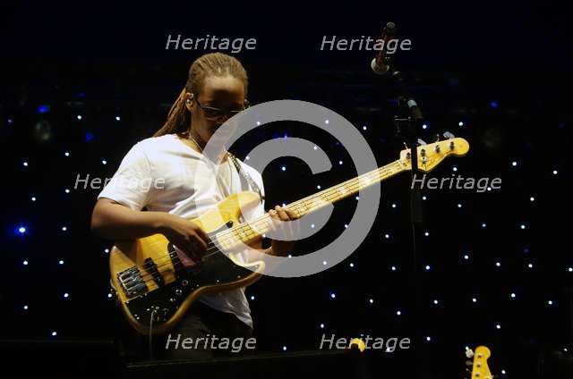 Louis Cato, Love Supreme Jazz Festival, Glynde, East Sussex, 2013.  Artist: Brian O'Connor.