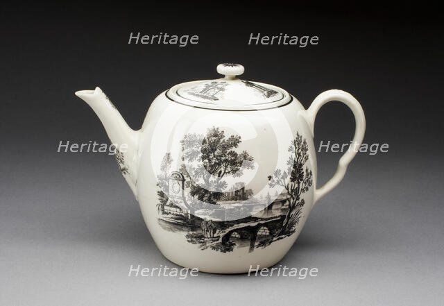 Teapot, Worcester, c. 1785. Creator: Royal Worcester.