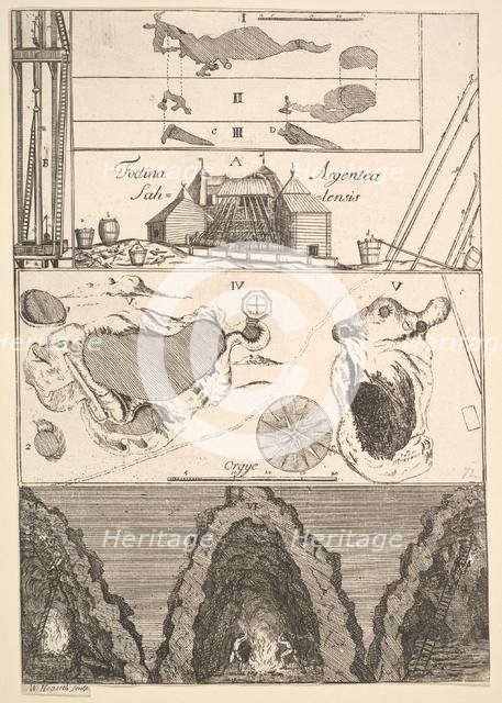 Fodina argentea Sahlensis - A Silver Mine at Sala - I (from Aubry de La Mottraye's "Tra..., 1723-24. Creator: William Hogarth.