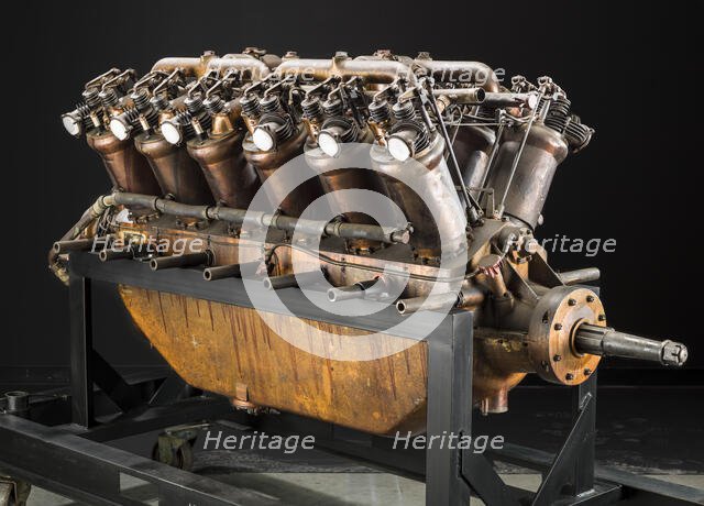 Curtiss V-4, V-12 Engine, Circa 1915. Creator: Curtiss Aeroplane and Motor Company.