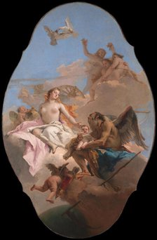 An Allegory with Venus and Time, ca 1756. Creator: Tiepolo, Giambattista (1696-1770).