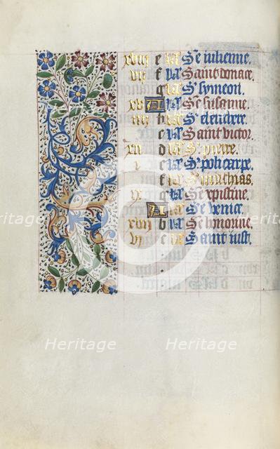 Book of Hours (Use of Rouen): fol. 2v, c. 1470. Creator: Master of the Geneva Latini (French, active Rouen, 1460-80).
