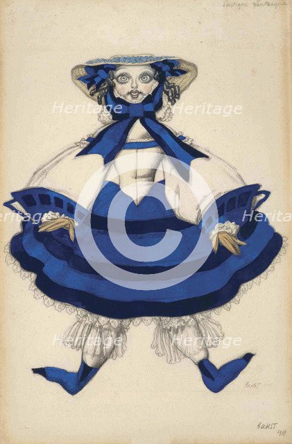 Costume design for the ballet La Boutique Fantasque, 1918.