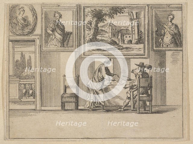 Francesco I d'Este Sentencing the Guilty with Great Difficulty, from L'Idea di un Principe..., 1659. Creator: Bartolomeo Fenice.