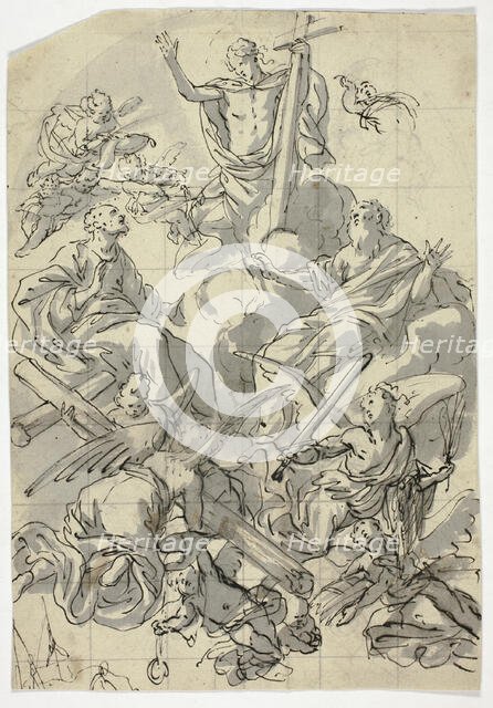 Christ in Glory with Saints Peter and Paul, 1723-1728. Creator: Johann Franz Caspar.