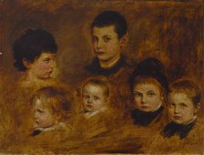 Six children of the Crown Prince Ludwig of Bavaria (1845-1921), 1878.