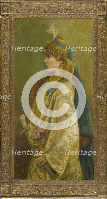 Portrait of Sarah Bernhardt as Roxanna in Adrienne Lecouvreur.