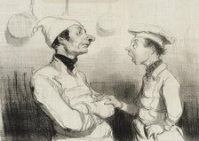 Vous savez bien l'éponge que vous disiez.., 1842. Creator: Honore Daumier.